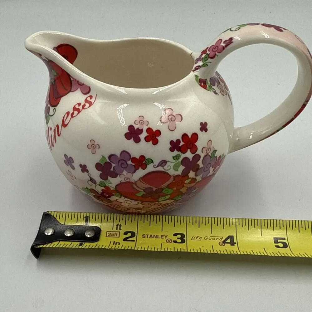 RED‎ HAT Society Paul Cardew 2004 Pink Chintz Floral Red Purple Creamer